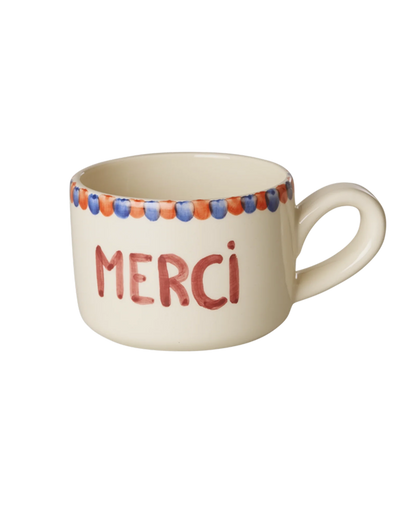 Tasse beige - Merci