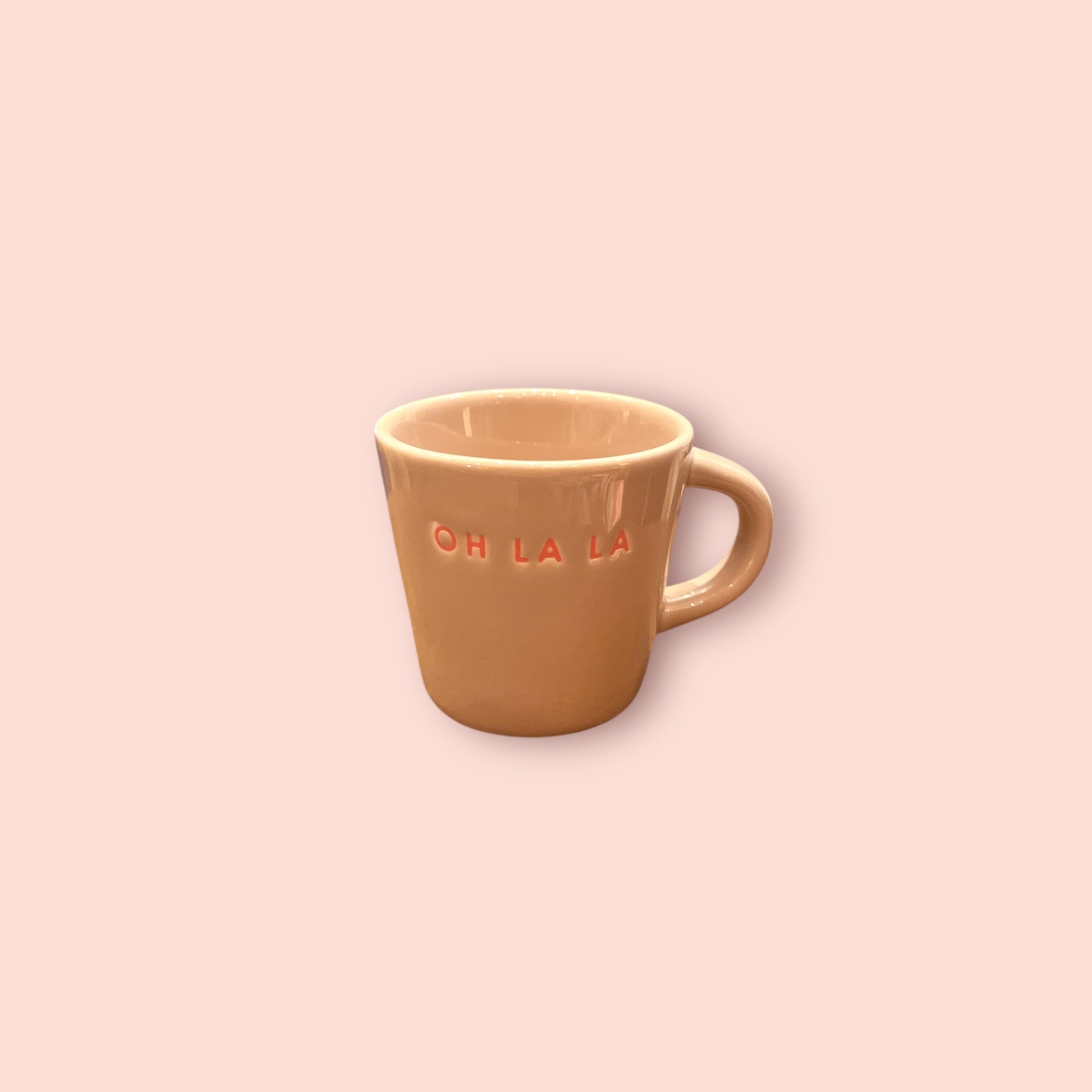 Tasse beige et rose PM - Oh la la