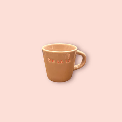 Tasse beige et rose PM - Oh la la
