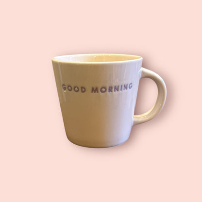 Tasse rose poudré et violette MM - Good Morning