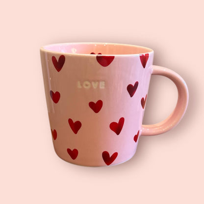 Tasse Rose et Rouge coeurs GM - Love