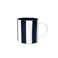 tasse à expresso rayée bleu foncé