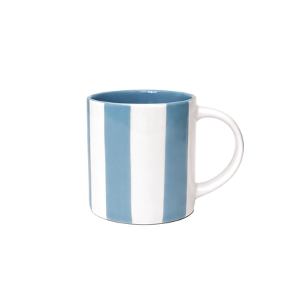 tasse à expresso rayée bleue claire
