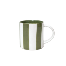 tasse à expresso rayée kaki
