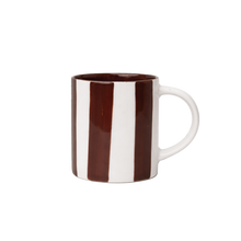tasse à expresso rayée marron
