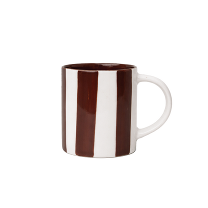 tasse à expresso rayée marron