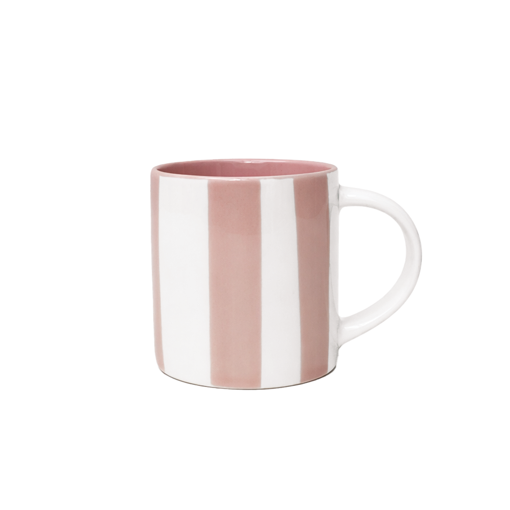 tasse à expresso rayée rose