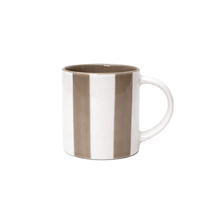 tasse à expresso rayée taupe