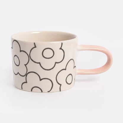 tasse grandes fleurs noires Caroline gardner 