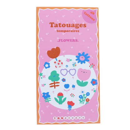tatouages temporaires fleurs petit souk
