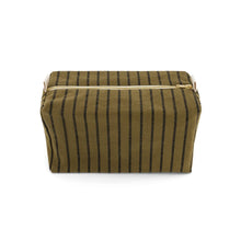 trousse de toilette rayures tennis olive