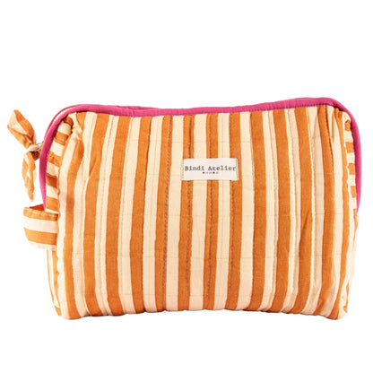 trousse de toilette stripes cream bindi atelier