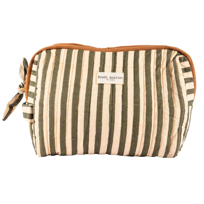 trousse de toilette stripes leaf bindi atelier