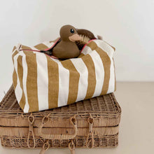trousse de toilette vic rayures caramel