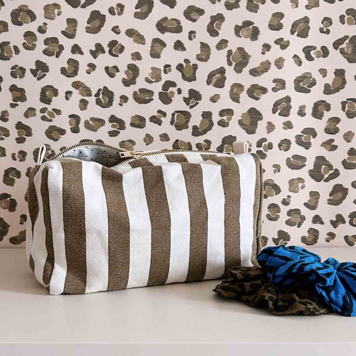 trousse de toilette vic rayures olive