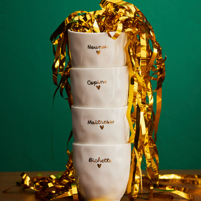 Tasse message - Bichette coeur gold