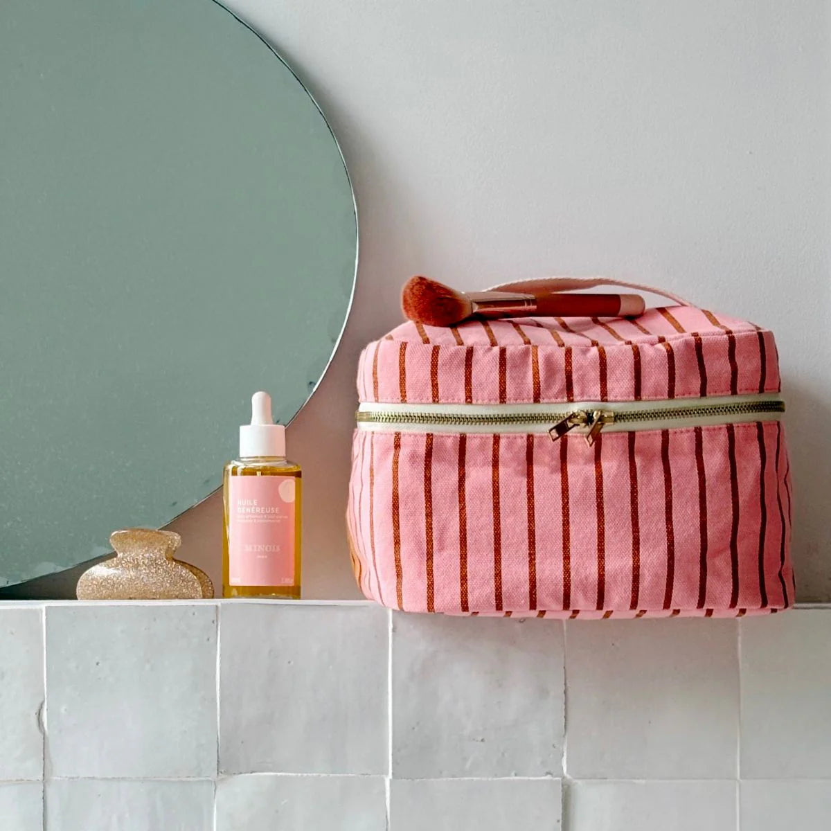 vanity oona rayures tennis pecan strawberry