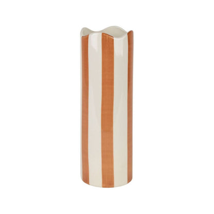 vase-artist-cylindre-gres-raye-terre-h23-5-cm