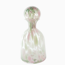 Vase bouteille tacheté - Rose et vert