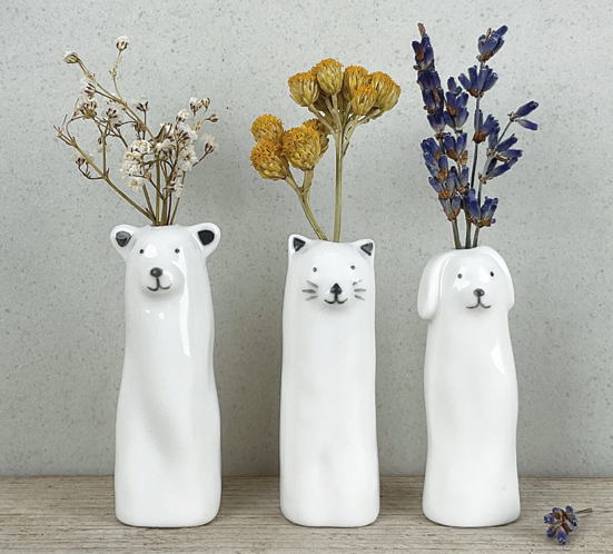 Petit vase fin - Chien