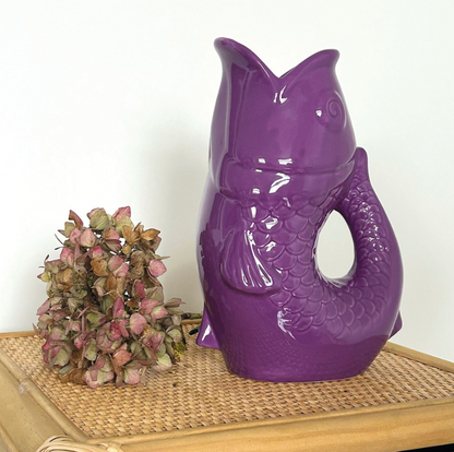 Vase pichet poisson - Violet GM