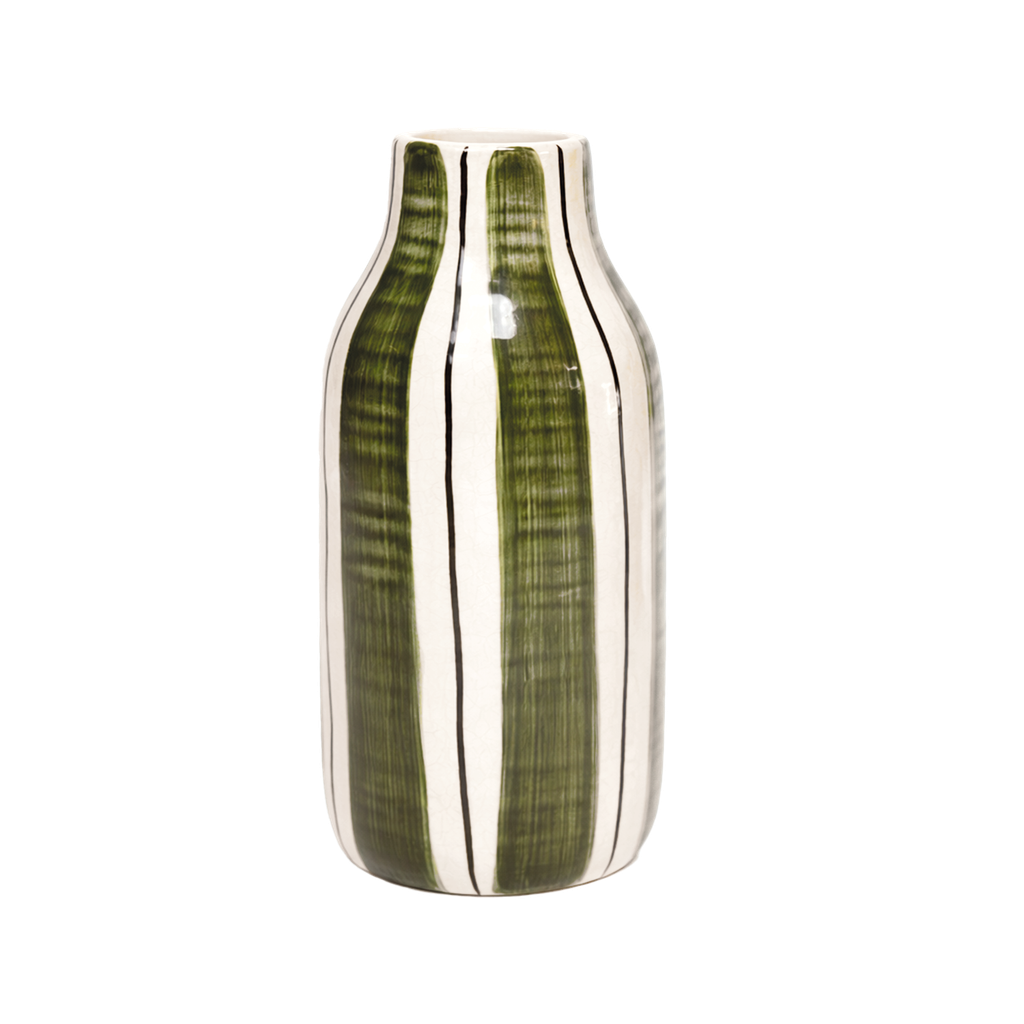 vase giulia rayé kaki GM opjet