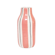 vase giulia rayé rose GM