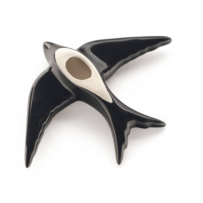 Oiseau en céramique noir - XS